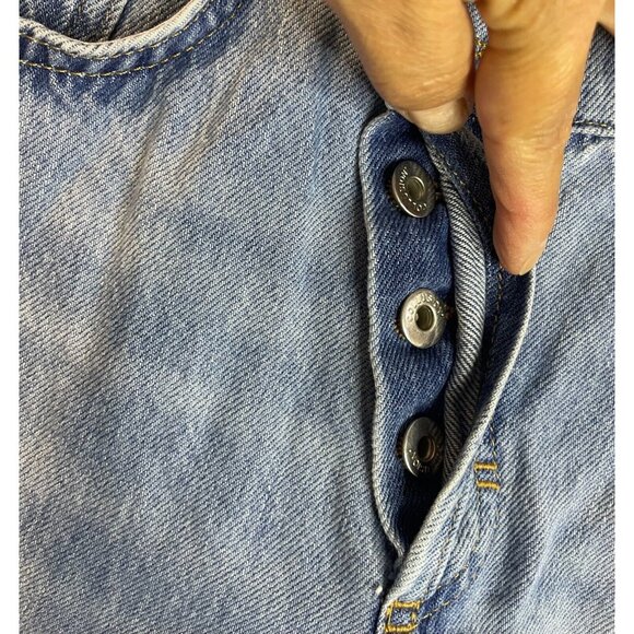 COLLUSION x004 Stepped Waistband Dad Jeans in Blue Light Size 28/26 Petite - Picture 7 of 16